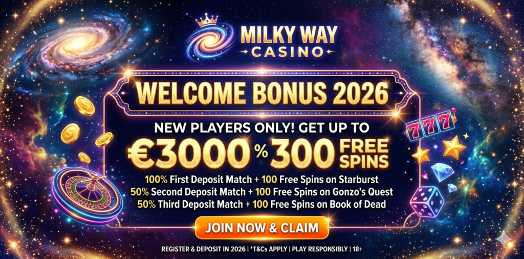Milky Way Casino Welcome Bonus 2026 for New Players, Complete Guide to Claim & Maximize Rewards