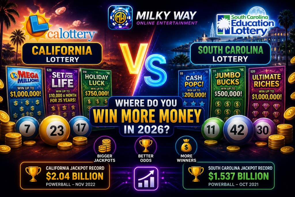California Lottery vs South Carolina Lottery: Where Do You Win More Money in 2026?