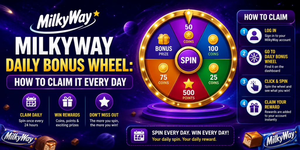 MilkyWay Daily Bonus Wheel: How to Claim It Every Day